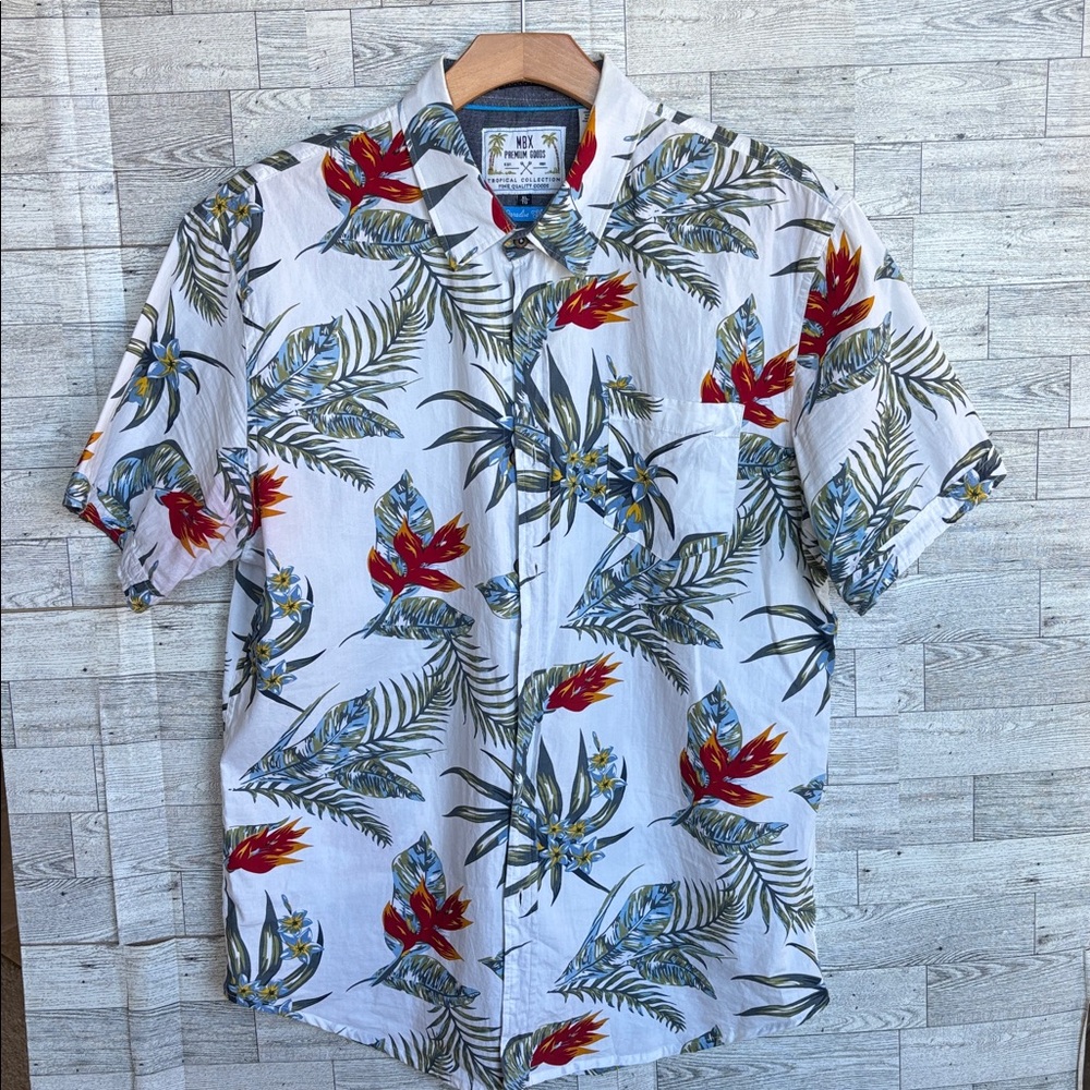 Hawaiian Paradise Shirt MBX Premium Goods Tropical Collection Men's XL‎ Cotton